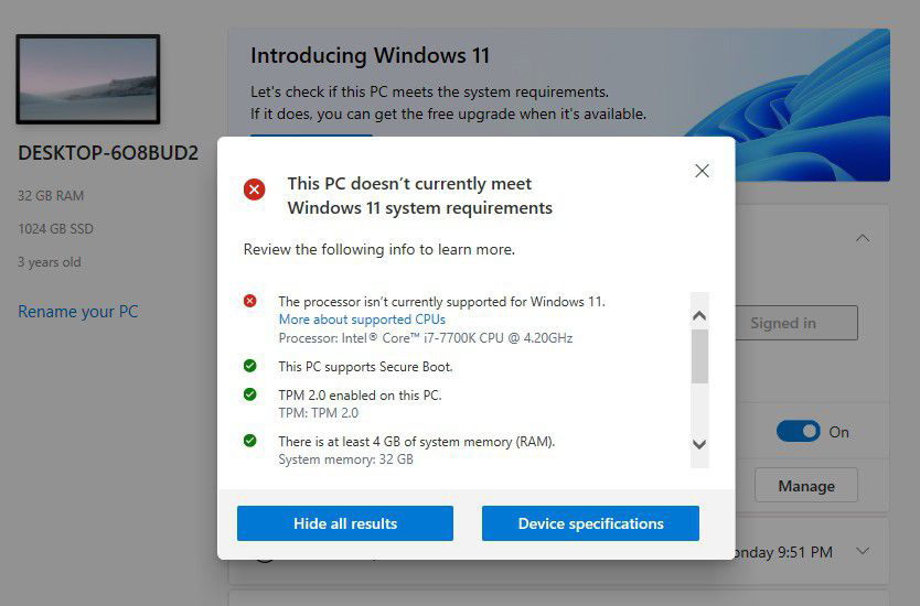 Win11不会拒绝老电脑 但微软可能会让你签署弃权书