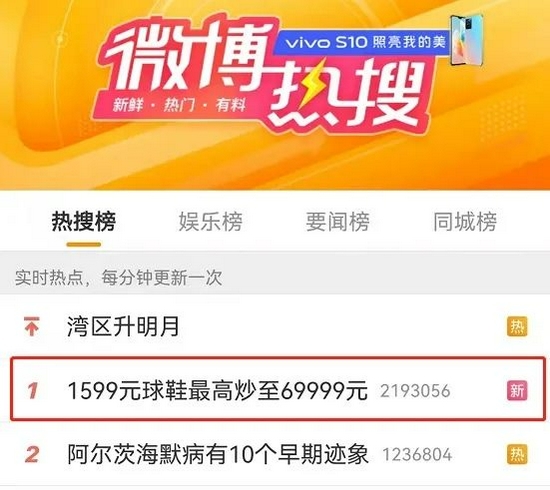 一双球鞋的价格能炒到多高？69999元！