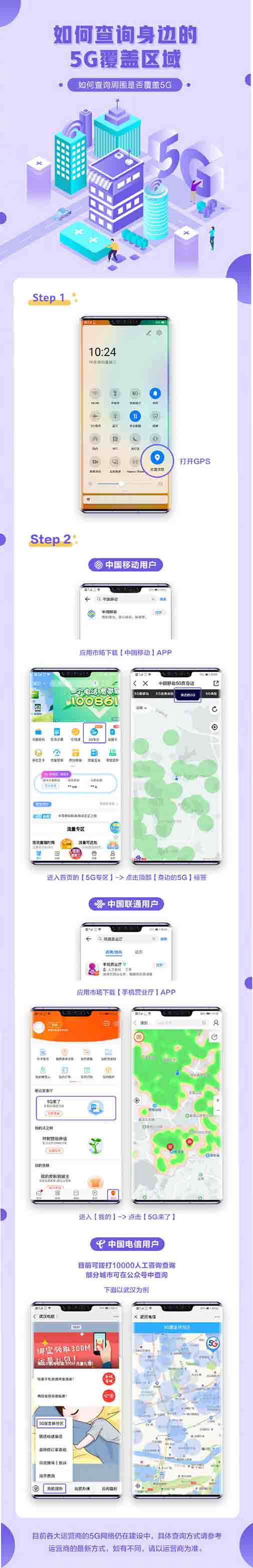 如何查找5g网络覆盖 移动/联通/电信手机用户寻找5G覆盖方法详细图解 第1张