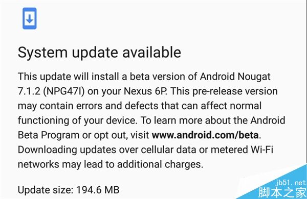 安卓7.1.2 Beta2发布:Nexus 6P获得指纹手势支持