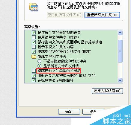 怎么显示已知文件类型的扩展名? 第4张