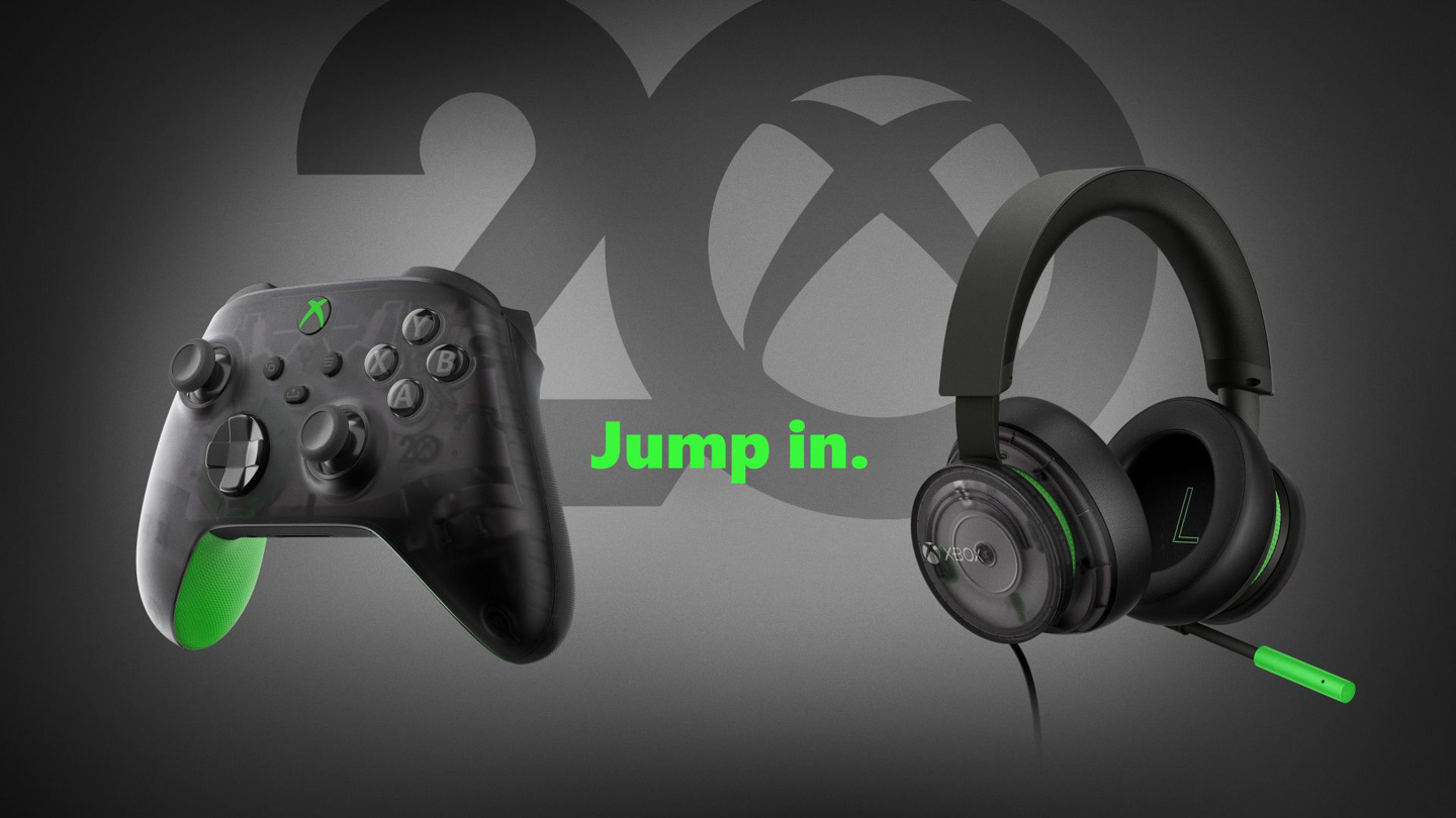 微软发布Xbox无线控制器/立体声耳机20周年特别版：499元