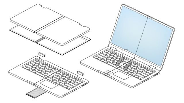 三星全新笔记本专利公开：键盘一分为二 折叠后四分之一大小